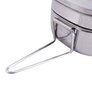 Home School Detachable Handle 2 Layers Stainless Steel Lunch Box 2.9" Heigh