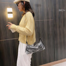 Retro Animal Print Messenger Bag Women Portable Shoulder Handbag (3 Zebra)