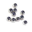 10Pcs M3 A2 Stainless Steel Nuts Nylon Collar Elastic Stop Self-lock Locknut