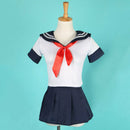 Japanese style School Student Uniform Sailor Dress Sweet Girls Casual C TFS