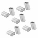 Wire Rope Aluminum Sleeves Clip Fittings Cable Crimps ( 100pcs) T6E9