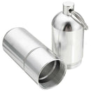 Mini Aluminum Alloy Cigarette Capsule Case Pouch Pocket Camping Keychain Ring