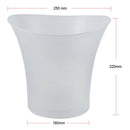 LED Luminous Ice Bucket Beer Wine Whisky Cooler Bowl 5L for Club Bar Party Green
