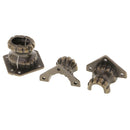 10pcs Zinc Alloy Jewelry Chest Box Wood Decorative Feet Leg Corner Protector