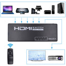 Mini 5 Port 1080P HDMI Switch Switcher Selector with Remote Splitter Box