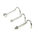 10x/Set Surgical Steel Nose Body Piercing Stud Hoop Crystal Ring Body Jewelry-OZ
