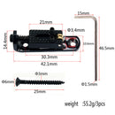3Pcs Single Guitar Bridge for 3/4/5 String Guitar Cigar Box Banjo Parts black