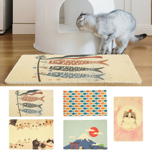 Pet Cat Litter Box Mat Pet Cage Sleeping Carpet For Cat Dog  Fish Flag