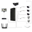 8Ports Smart 10/100Mbps SPoE Switch Power Supply Desktop Fast Switcher