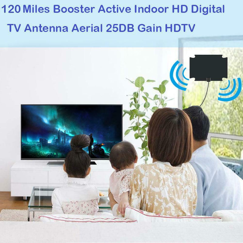120 Miles Range High Gain 25dB VHF/UHF Indoor HDTV Digital Signal Antenna