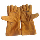 1 pair Leather Welding Glove Long Thick Heavy Heat Resistant Gloves For Gr SIU