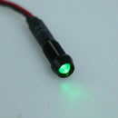 8mm Metal LED Concave Indicator Signal Warning Light Lamp Waterproof Green
