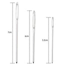 9pcs Stainless Steel Large Eye Metal Needles Cross Stitch Knitting Crochet Hook