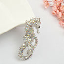 2pcs Crystal Rhinestone Seahorse Fashion Brooch Pin Pendant Party Jewelry
