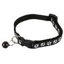 Adjustable neckband dog puppies dog collar with bells, black X3R4