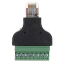 52mm/2.04inches Male 8-Position-8-Contact Ethernet to 8-Pin Block Terminal