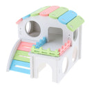 Colorful Hamster Hideout House, Gerbil Villa Living Hut Cabin Play Toys for