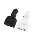 QC3 .0 Car Phone Charger Type C Quick Fast Charge 3 Port USB Charger for Ip