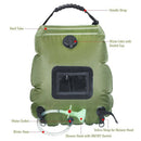 20L Outdoor Camping Shower Water Bag Camping Mountaineering Solar Shower Ba U7H6