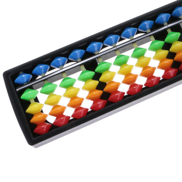 Portable Abacus 17 Rods Beads Column Arithmetic Tool Math Learn Business