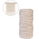 3Mmx200M Natural Handmade Cotton Cord Macrame Yarn Rope Diy Wall Hanging Pl J8H5