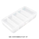 5 Compartments Storage Case Box Transparent Bait Tackle Container Organizer