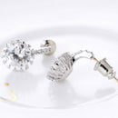 Zircon Earrings Round Earrings Fashion White Bride Wedding Earrings Hypoall