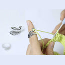 3PCS Knitting Loop Crochet Ring Yarn Guide Finger Holder Speed Up DIY Crafts,