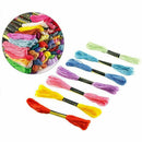 100 Skeins Embroidery Thread Random Colors Cotton Embroidery Floss with 12