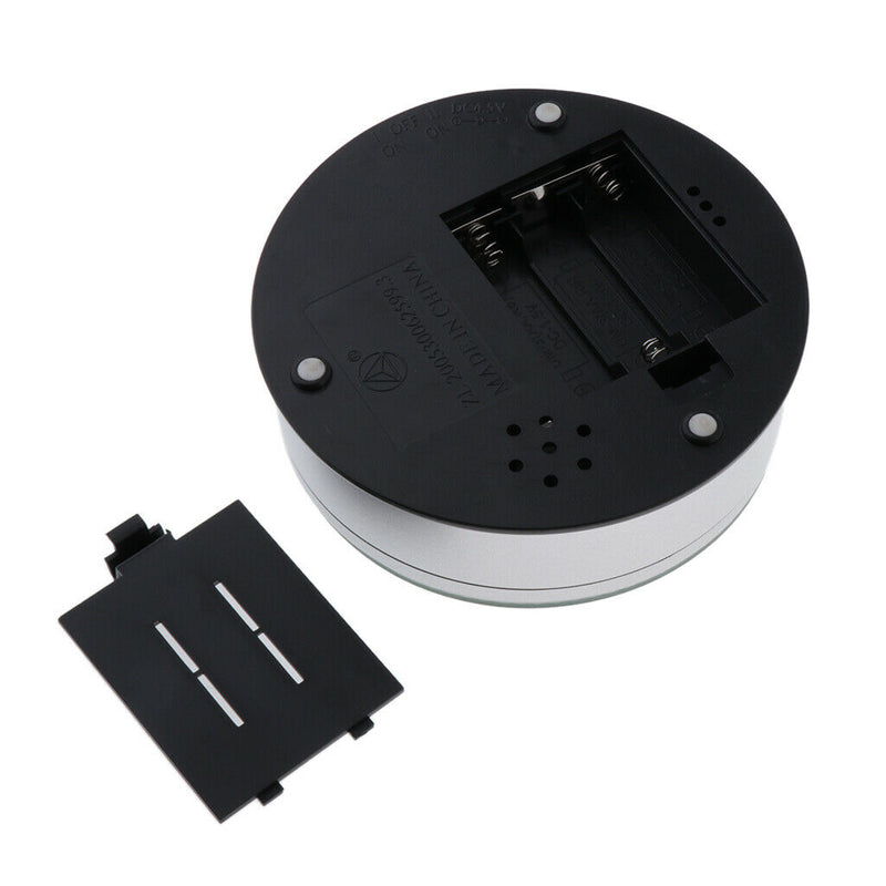 Crystal 4.72 Inch Rotating LED Light Display Base with USB Adaptor, White