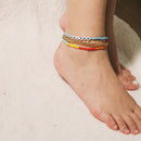 Boho Multilayer Foot Chain Handmade Colortful Anklet Bracelet Women JewelryJR