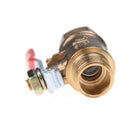 1/4'' Brass Ball Valve Male Threaded Shut-Off Drain PT Gas Air Fluid Red HandlME