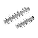 7pcs 2-8 Strands Slide Magnetic Tube Clasps for Necklace Jewelry Findings