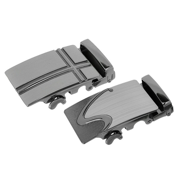 Lot 2 Men Fashion Automatic Ratchet Belt Buckle for Leather Belt