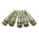 5pcs BNC Male Plug for RG59 Coaxial Cable CCTV Copper Solderless Connector