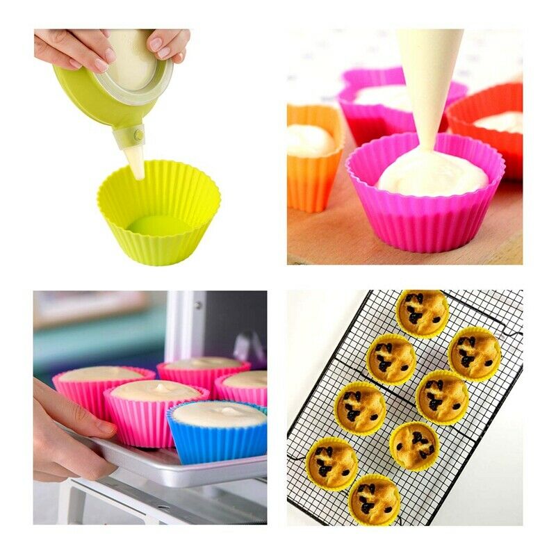 Silicone Muffin Cups,Food Grade Cupcake Baking Mold,36-Pack Cake Cup Sets,R X5R6
