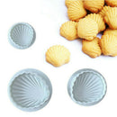 3pcs Plastic Cookie CUTTER Sea Shell Shape Baking Tool Fondant Cake Mold Mo Hn