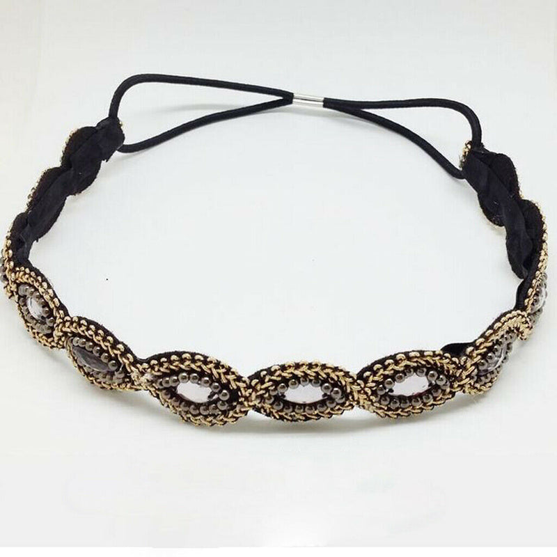 Retro 1920s  Applique Beads Headband Bride Girls Flapper Headpiece