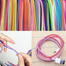 10PCS Spiral Phone USB Data Charging Cable Wire Cord Wrap Protector Winder TO