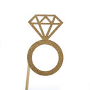 10X Diamond Ring Cupcake Toppers Engagement Wedding Party Table Decorations