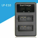 Mamen LP-E10 LPE10 LP E10 Digital Camera Battery Batteries LCD Dual USB Cha