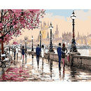 Hand Painted Picture Frameless DIY Garden Path Painting By Numbers Craft