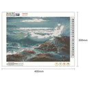 5D DIY Full Drill Diamond Painting Wide Sea Cross Stitch Embroidery Mosaic A