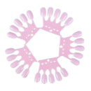 50PCS Pink Crown False Nail Art Polish Gel Tip Sample Practice Display Hold%!