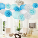 15Pcs Decorations Paper Flower Ball Paper Paper Lanterns Set Party Wedding  E4X1