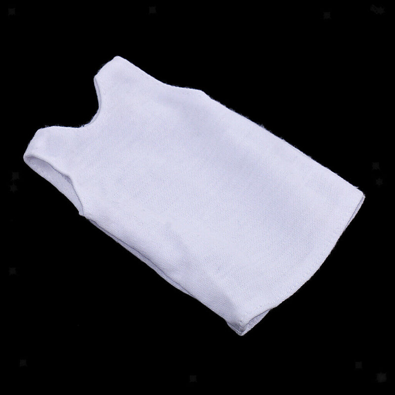 1/6 White Men's T-shirt Dressed Sleeveless for 12 '' Dragons Figures