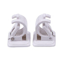 2pcs Nail Free Adjustable Rod Bracket Holders White For Curtain Rods M4T3