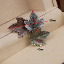 Classic Tricolor Maple Leaf Retro Brooch Pin Lapel Party Wedding Corsage Pin