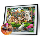 40x30cm Animal Garden DIY 5D Diamond Painting Cross Stitch Needlework Craft