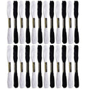 24 skeins of line For Embroidery Cross needle Knitting Bracelets(White and  C4R6
